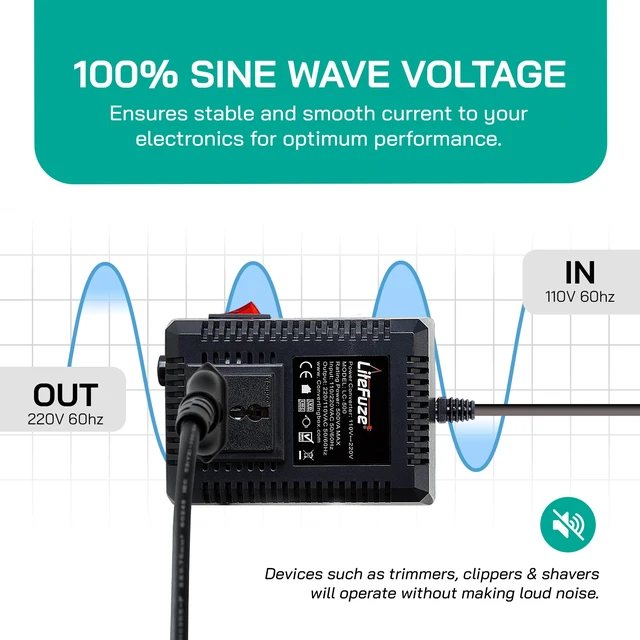 Alt view image 6 of 7 - 500 Watt Step Up/Step Down Travel Voltage Converter, 220/110v to 110/220v Converter with Type G Plug Compatible with Hair Straightener, Camera, Laptop & More