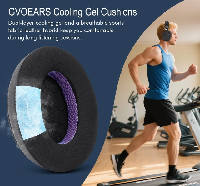 Alt view image 4 of 7 - Ice Silk Fabric Earpads for HyperX Cloud/Alpha, Audio Technica M50X/M40X Replacement Cushions Also for Sony MDR 7506, Turtle Beach Stealth 400/600 - Ear Pads with Memory Foam & Added Thickness