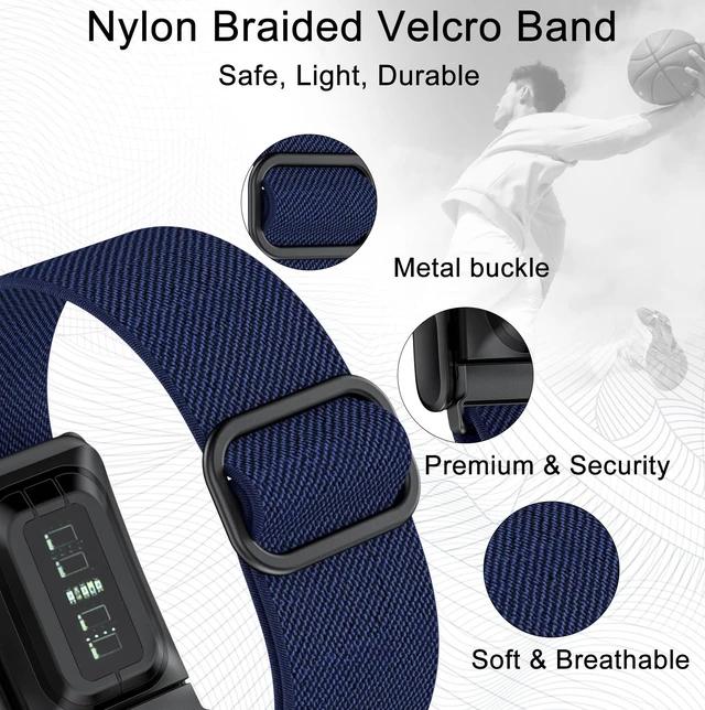 Alt view image 2 of 7 - Nylon Sport Band Compatible with Whoop 5.0 Bands One, Peak and Life/MG, Breathable Nylon Adjustable Waterproof Replacement Wristbands Straps for Whoop Band 5.0 Not Compatible with Gen 4