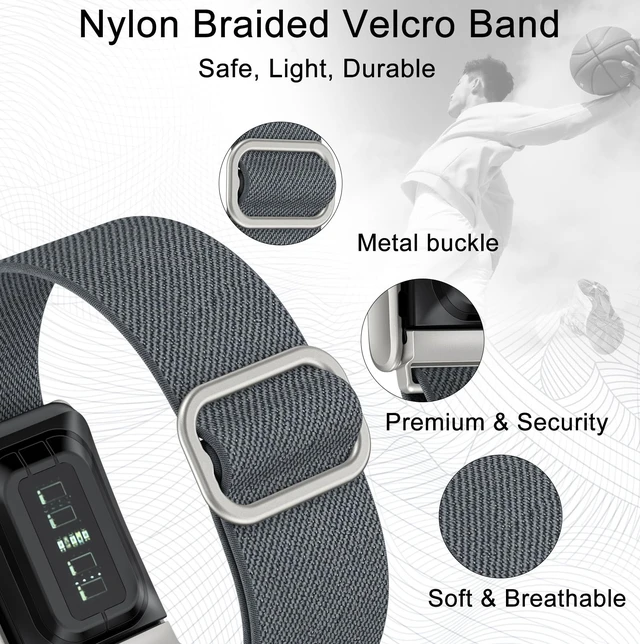 Alt view image 2 of 7 - Nylon Sport Band Compatible with Whoop 5.0 Bands One, Peak and Life/MG, Breathable Nylon Adjustable Waterproof Replacement Wristbands Straps for Whoop Band 5.0 Not Compatible with Gen 4