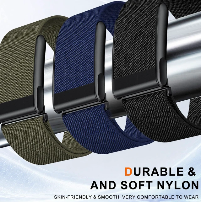 Alt view image 4 of 7 - Nylon Sport Band Compatible with Whoop 5.0 Bands One, Peak and Life/MG, Breathable Nylon Adjustable Waterproof Replacement Wristbands Straps for Whoop Band 5.0 Not Compatible with Gen 4