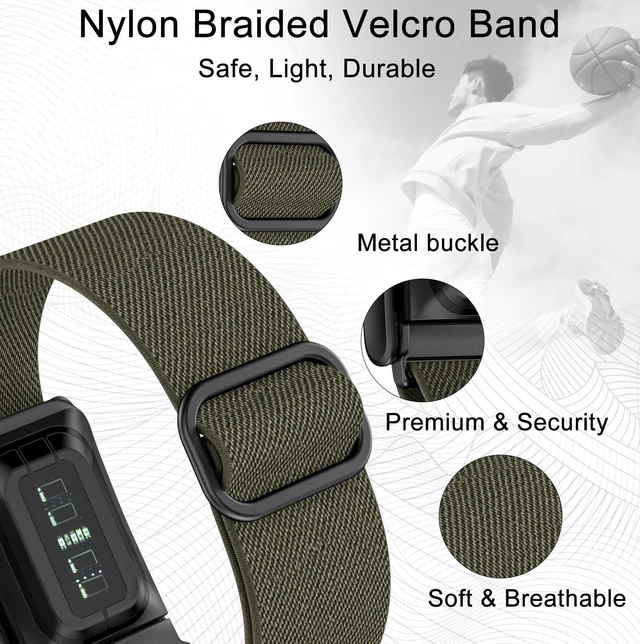 Alt view image 2 of 7 - Nylon Sport Band Compatible with Whoop 5.0 Bands One, Peak and Life/MG, Breathable Nylon Adjustable Waterproof Replacement Wristbands Straps for Whoop Band 5.0 Not Compatible with Gen 4