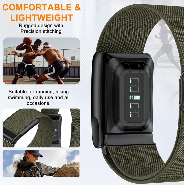 Alt view image 3 of 7 - Nylon Sport Band Compatible with Whoop 5.0 Bands One, Peak and Life/MG, Breathable Nylon Adjustable Waterproof Replacement Wristbands Straps for Whoop Band 5.0 Not Compatible with Gen 4