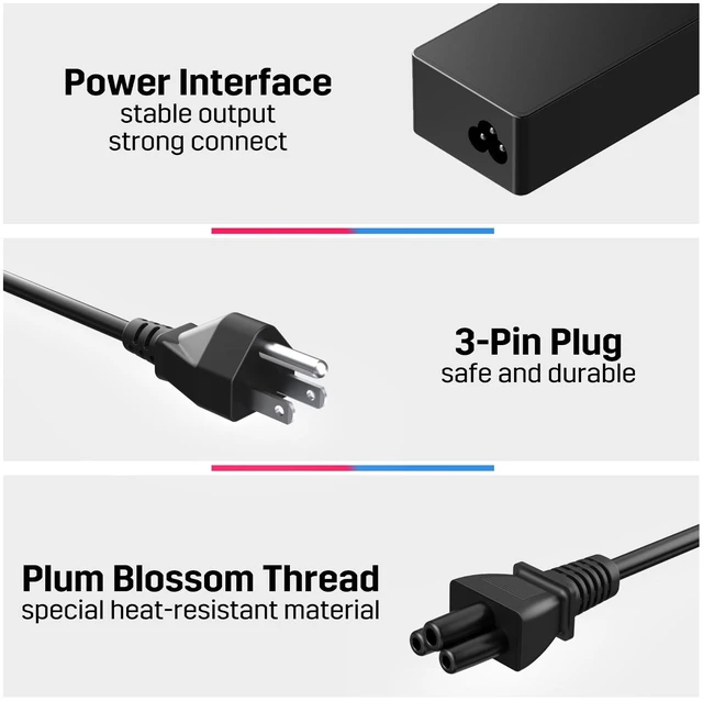 Alt view image 4 of 7 - 90W 20V 4.5A Laptop Charger Replacement for Lenovo ThinkPad T460p T470p T540p T440p E440 Yoga 2 730 720 11s ideapad Flex 2 3 720S V110 V130 C40 C50 C260 C460, ideacentre/ThinkCentre All-in-One Desktop