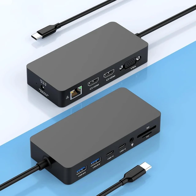 Main image of Surface Thunderbolt 4 Dock Triple Displays with 100W Power Supply, 12 in 1 Surface USB4 Dock with Dual 4K HDMI+VGA for Surface Pro 12/11/10/9/8/X/7+/7, Laptop 7/6/5/4/3,Go 4/3/2/1,Studio 2/1