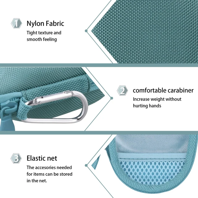 Alt view image 5 of 7 - Hard Carrying Case for JBL Clip 5 Portable Mini Speaker, Teal 1:1 Molded Interior, Soft Anti-Static Velvet Lining, Cable Storage, Secure Fit, Carabiner, High-Density EVA Shell
