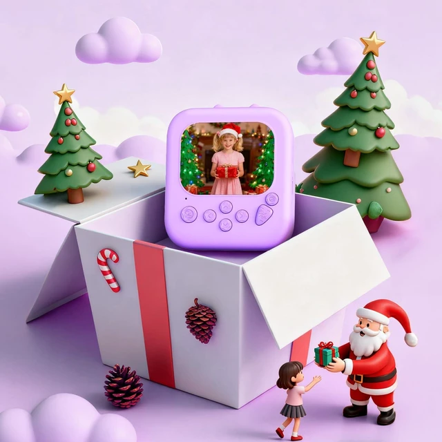 Alt view image 2 of 7 - Kids Camera Instant Print: 1080P Camera for Kids, Purple Cat Instant Camera, 32G SD Card - Lanyard - Christmas Birthday Gifts for Girls Boys - Portable Toy for 3 4 5 6 7 8 9 10 Years Old