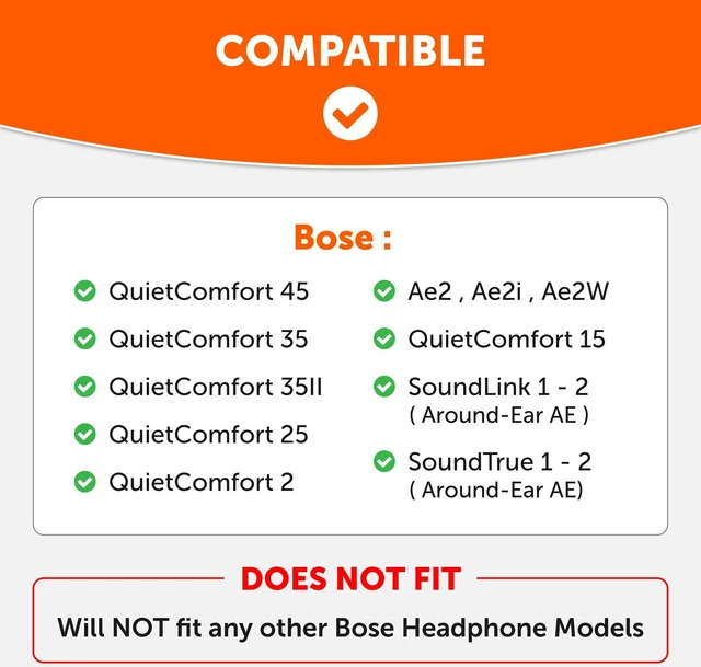 Alt view image 2 of 7 - SweatZ QuietComfort - Sweat Covers for Bose QC 45, 35, 35ii, QC2 & QC25 Made by Wicked Cushions Patented Design, Also fits QC15, AE2, AE2i, SoundTrue & SoundLink Midnight Blue