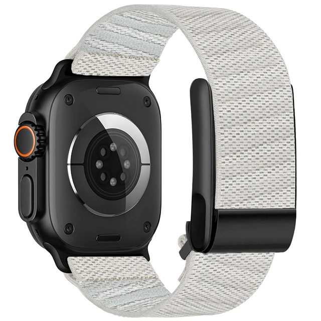 Alt view image 2 of 7 - Nylon Sport Band for Whoop 5.0 + Apple Watch Combo Band- Adjustable Elastic Breathable Hybrid Strap for Whoop 5.0 & Apple watch 1/2/3/4/5/6/7/8/9/10/11/SE/Ultra