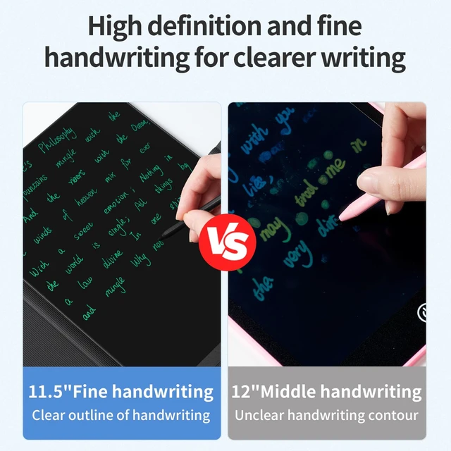 Alt view image 2 of 7 - LCD Writing Tablet 11.5in Drawing Pad, Reusable Digital Notepad Ultra-slim 0.2in with case, bezel-free screen. Perfect electronic writing pad for office, home & classroom
