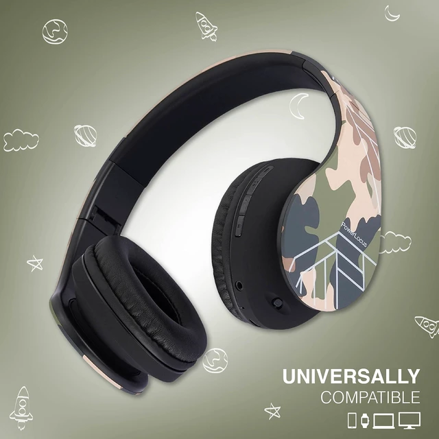Alt view image 7 of 7 - Kids Headphones Over-Ear, Bluetooth Wireless Headphones for Kids,with Microphone, Safe 85DB Volume Limited, Foldable with Carry Case, Audio Cable, Micro SD mode for Online Classes,PC,Phones