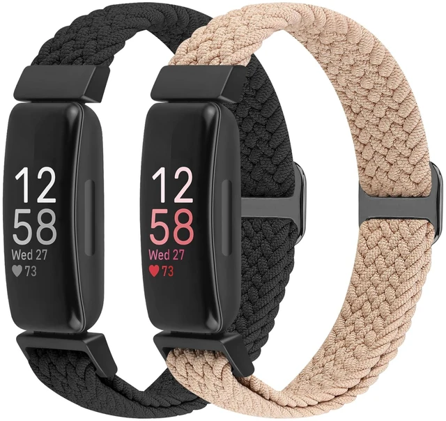 Main image of Elastic Braided Watch Band Compatible with Fitbit Inspire 3/Inspire 2/Inspire/Inspire HR/Fitbit ace 3/Ace 2, Adjustable Stretchy Strap Sport Nylon Loop Replacement Wristband for Fitbit Inspire
