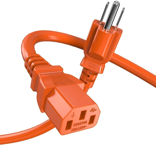 Main image of Power Station Charging Cable 12FT, 14AWG Fast Charging Cable Compatible with Jackery Power Station Explorer 1000/1500/2000/3000, Bluetti EB3A, Anker 757/767,125Volt 15A Universal AC Power Cord