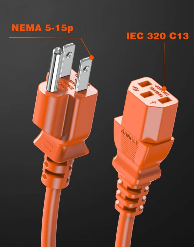 Alt view image 7 of 7 - Power Station Charging Cable 12FT, 14AWG Fast Charging Cable Compatible with Jackery Power Station Explorer 1000/1500/2000/3000, Bluetti EB3A, Anker 757/767,125Volt 15A Universal AC Power Cord