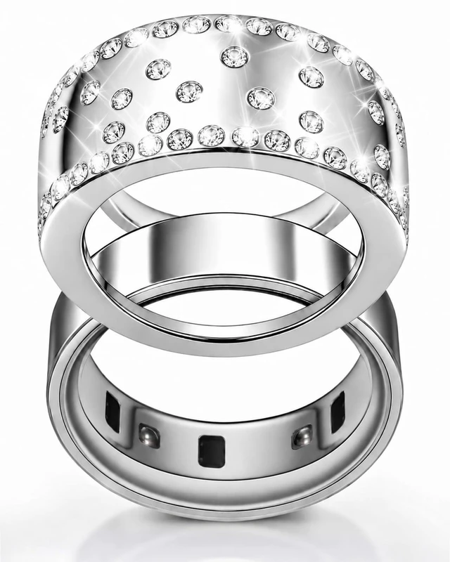 Main image of 14K Gold Plated Smart Ring Jacket Compatible with Oura Ring Gen 4/Gen 3 Decorative Oura Ring Cover for Women, Cubic Zirconia Simulated Diamond Stacking Ring, Fancy Smart Ring Accessories