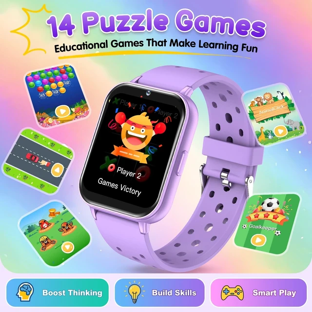 Alt view image 6 of 7 - Smart Watch for Kids, 1.83" Fitness Tracker with Heart Rate, Sleep Tracking, IP68 Waterproof, AI Voice, Calling, Camera, Games, Dual Bands, Gift for Girls and Boys Ages 5-16