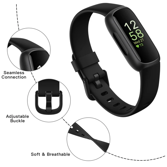 Alt view image 3 of 7 - 10 Pack Compatible with Fitbit Inspire 3 Bands,Soft Sport Bands Silicone Replacement Wristband for Fitbit Inspire 3 Tracker Smart Watch for Women Men