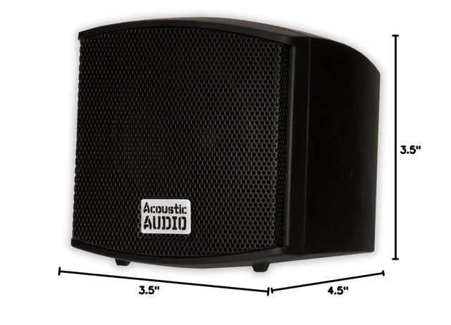 Alt view image 6 of 6 - AA321B Mountable Indoor Speakers 400 Watts Black Bookshelf Pair