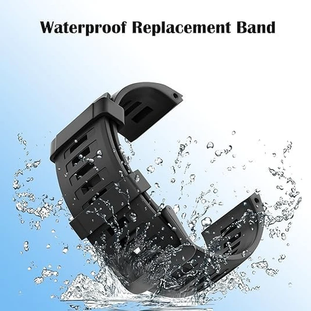 Alt view image 3 of 6 - Waterproof Bands Compatible with Garmin Instinct/Instinct 2 Watch Bands 22mm Soft Silicone Replacement Wristbands for Garmin Instinct Esports/Solar/Tactical, Grey