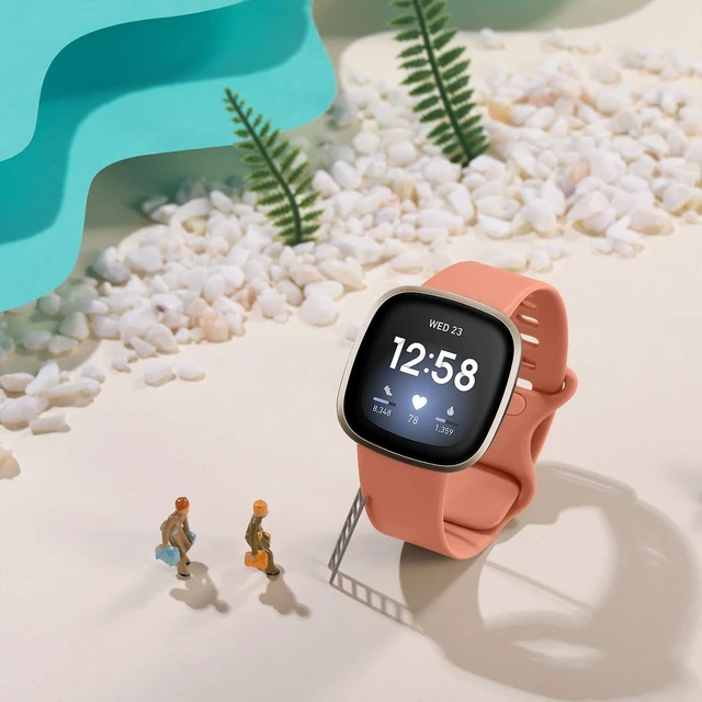 Alt view image 6 of 7 - 15 Pack Compatible with Fitbit Versa 3 Bands/Versa 4 Bands/Fitbit Sense 2/Sense Bands,Soft Replacement Waterproof Sport Watch Strap Wristband for Fitbit Versa 3 Bands for Women Men Small