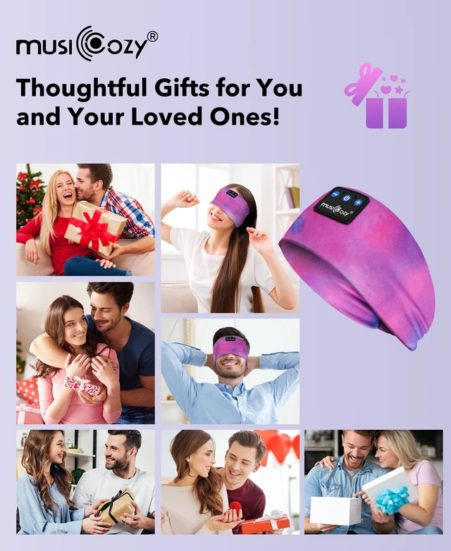 Alt view image 7 of 7 - Sleep Headphones Tie-Dye Bluetooth Headband Headphone for Sleeping Wireless Sport Headbands Earphones Sweat Resistant Earbuds for Workout Running Cool Gadgets Unique Gifts for Women