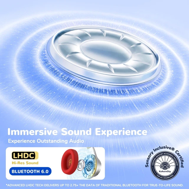 Alt view image 7 of 7 - Noise Cancelling Headphones for Kids Bluetooth 75H Play LED Lights SafeSound Tech 3.1, Bluetooth 6.0, Built-in Mic, AUX Cord, Wireless Headphones for Kids Toddler Girls Autism, Travel, Tablet