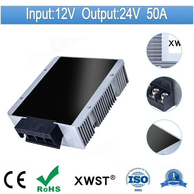 Alt view image 2 of 7 - DC to DC Converter 12v to 24v Step up Boost Regulator 50A 1200W Power Supply Waterproof Module Transformer Adapter for Motor Car Truck Vehicle Boat Solar System(12V-24V-50A) (XW-12-24-50A)