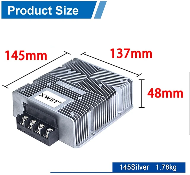 Alt view image 3 of 7 - DC to DC Converter 12v to 24v Step up Boost Regulator 50A 1200W Power Supply Waterproof Module Transformer Adapter for Motor Car Truck Vehicle Boat Solar System(12V-24V-50A) (XW-12-24-50A)