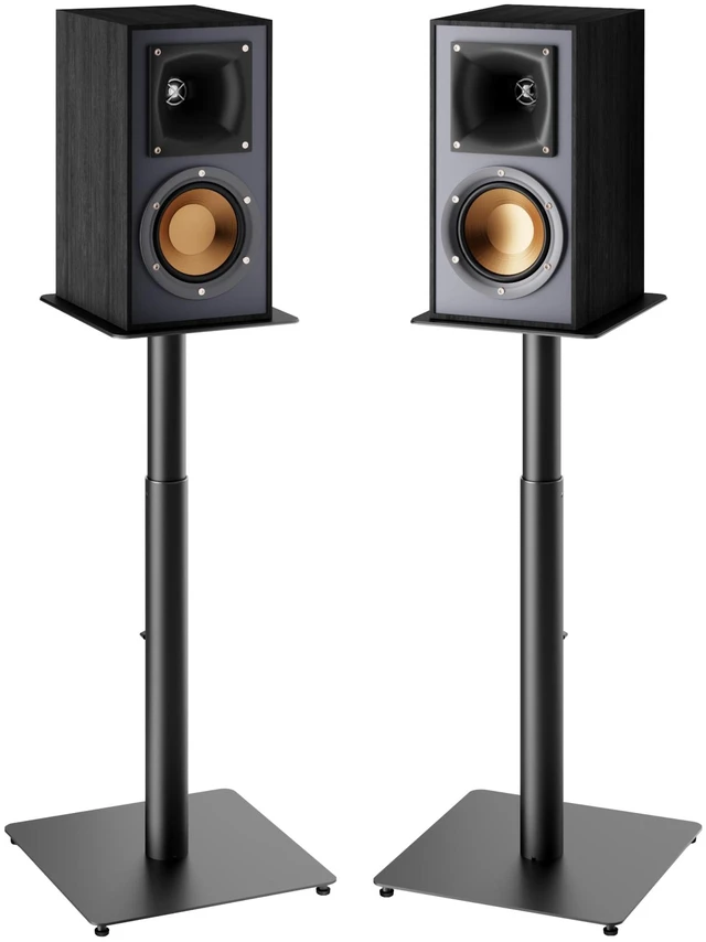 Main image of 22-32 Speaker Stand Pair for Surround Sound,Holds 55 LBS,Metal Base Cable Management, 11.8 inch Square Base, 9*10-inch Metal Top Panel, Two Feet Avaliable, Height Adjustable from 22" to 32"
