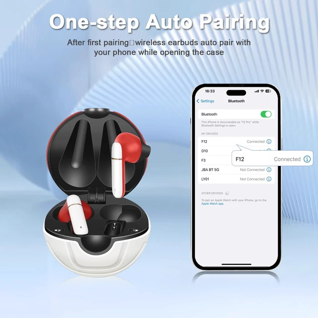 Alt view image 5 of 7 - 2 Pack Wireless Earbuds for Kids,Comfortable Wireless Earphones Fit Ergonomic Design Ball Shape Ear Buds with Mic for Android iOS Cell Phone Computer Laptop