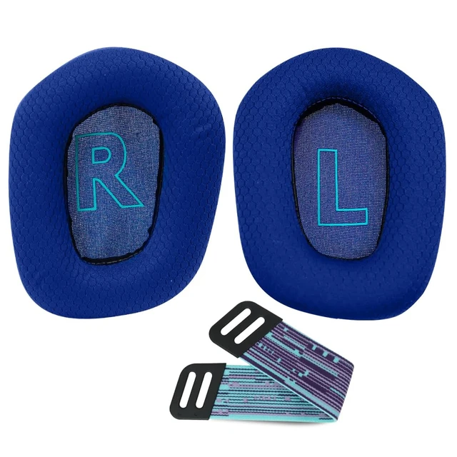 Alt view image 3 of 7 - Replacement Earpads for Logitech G733 G535 G335 Lightspeed Wireless Gaming Headset, Ear Pads Cushions with Comfort Noise Isolation Foam (Blue)