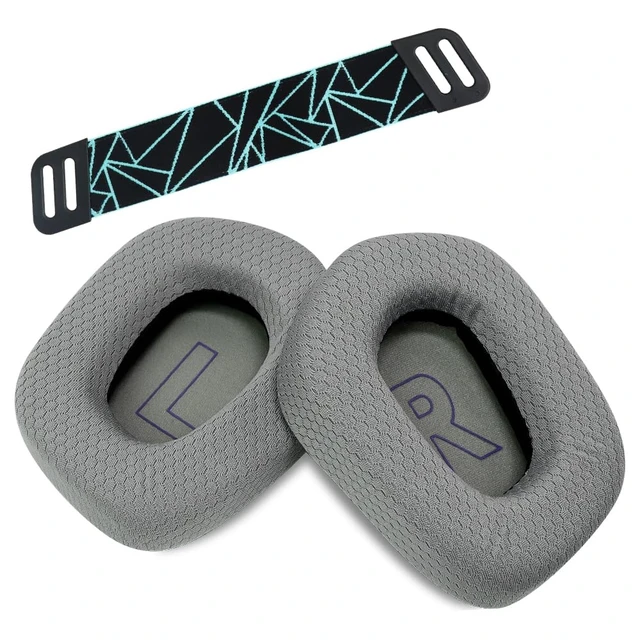 Alt view image 7 of 7 - Earpads Replacement for Logitech G733 G535 G335 Lightspeed Wireless Gaming Headset, Ear Pads Cushions with Comfort Noise Isolation Foam (Gray)