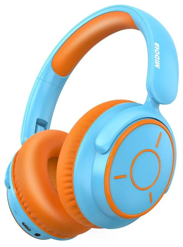 Main image of Kids Bluetooth Headphones Wireless Over-Ear,68Hrs,Volume Limit 85/94dB Sky Built-in Mic,Adjustable Headband Foldable Lightweight for Toddler School Girls Boys,Stereo Sound,Wired by Aux 3.5mm Blue