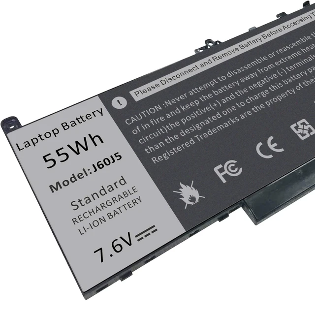 Alt view image 6 of 7 - J60J5 E7470 E7270 Battery Compatible with Dell Latitude E7470 E7270 7470 7270 Laptop, Type 0MC34Y MC34Y R1V85 242WD GG4FM WYWJ2 1W2Y2 PDNM2 451-BBSX 451-BBSY