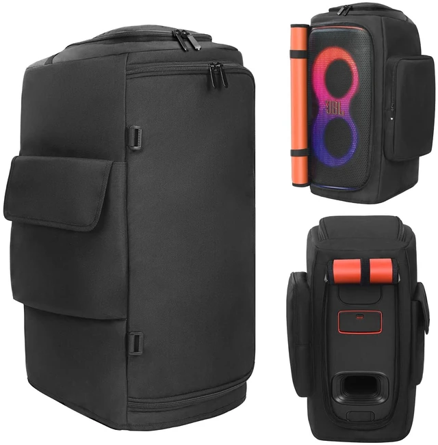 Main image of Speaker Cover Case Compatible with JBL PartyBox 120/PartyBox 110 Protective Dustproof Carrying Cover, Side Pockets for Microphone, for Outdoor Travel, Parties, Home Use, with Open Bottom