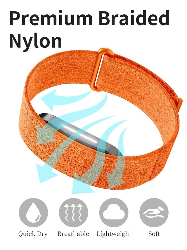 Alt view image 4 of 7 - Nylon Stretchy Sport Loop Band Compatible with Hume Band 2.0 Fitness Tracker, Breathable Adjustable Replacement Wrist Strap for Hume 2.0 Tracker
