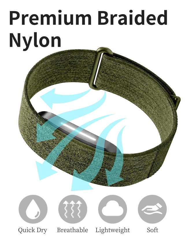 Alt view image 4 of 7 - Nylon Stretchy Sport Loop Band Compatible with Hume Band 2.0 Fitness Tracker, Breathable Adjustable Replacement Wrist Strap for Hume 2.0 Tracker
