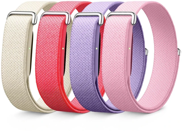 Main image of 4 Pack Performance Loop Compatible with Google Fitbit Air Band Breathable Nylon Sport Strap for Fitbit Air, Adjustable Replacement Wristband for Men Women
