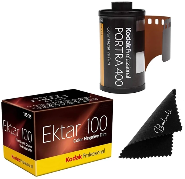 Main image of Kodak Portra 400 & Ektar 100 35mm Film Bundle 2 Pack 36exp for 35mm Film Camera Bundled with Premium Microfiber Cloth