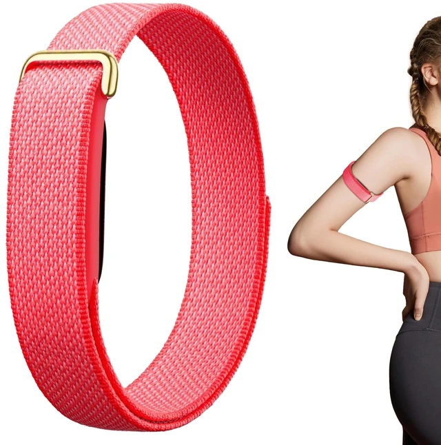 Main image of Elastic Nylon Sport Bicep Bands Compatible with Google Fitbit Air Band Breathable Arm/Ankle/Wrist Straps for Fitbit Air Fitness Tracker, Adjustable Replacement Fitbit Air Bicep Band for Women Men