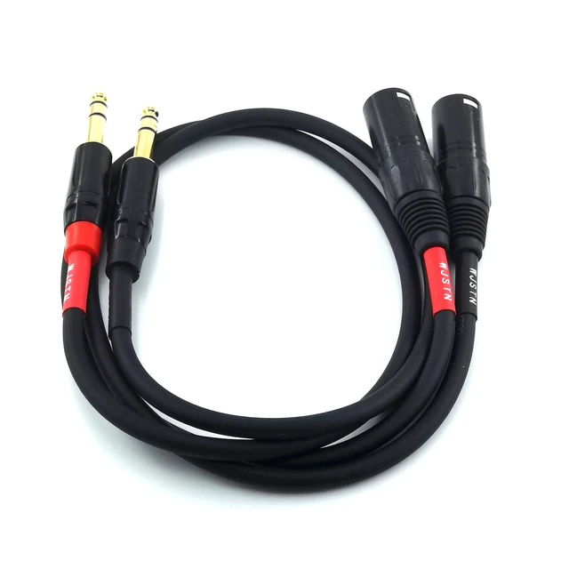 Alt view image 2 of 4 - 024 1/4 Inch 6.35mm TRS Male to 3-Pin XLR Male Balanced Audio Cable, Microphone Cable, 2FT