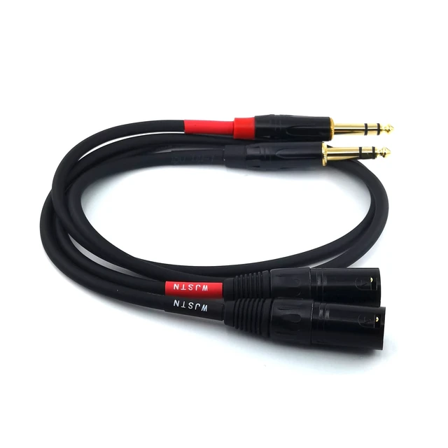 Alt view image 3 of 4 - 024 1/4 Inch 6.35mm TRS Male to 3-Pin XLR Male Balanced Audio Cable, Microphone Cable, 2FT