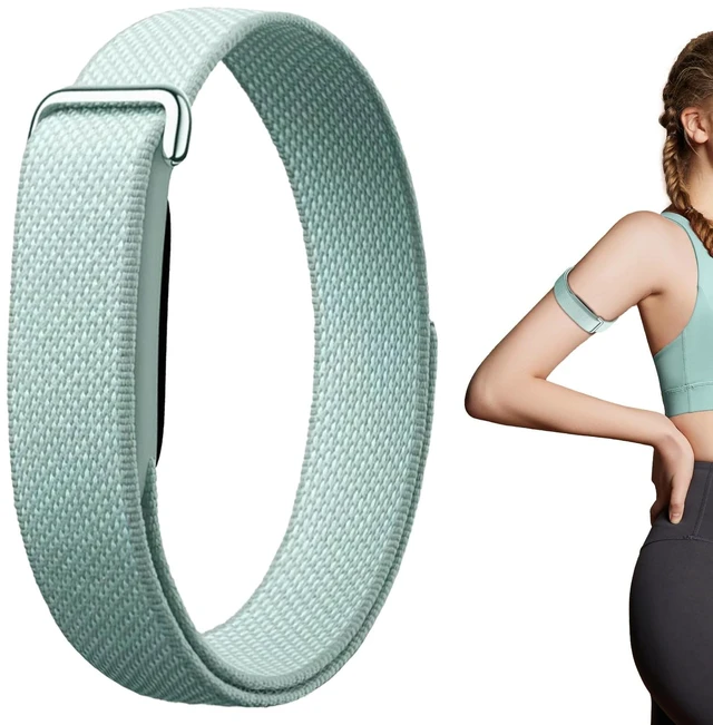 Main image of Elastic Nylon Sport Bicep Bands Compatible with Google Fitbit Air Band Breathable Arm/Ankle/Wrist Straps for Fitbit Air Fitness Tracker, Adjustable Replacement Fitbit Air Bicep Band for Women Men
