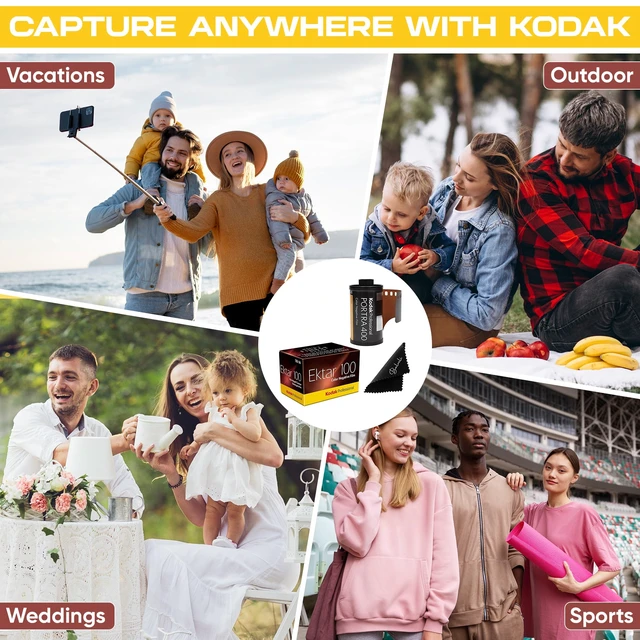 Alt view image 4 of 6 - Kodak Portra 400 & Ektar 100 35mm Film Bundle 2 Pack 36exp for 35mm Film Camera Bundled with Premium Microfiber Cloth