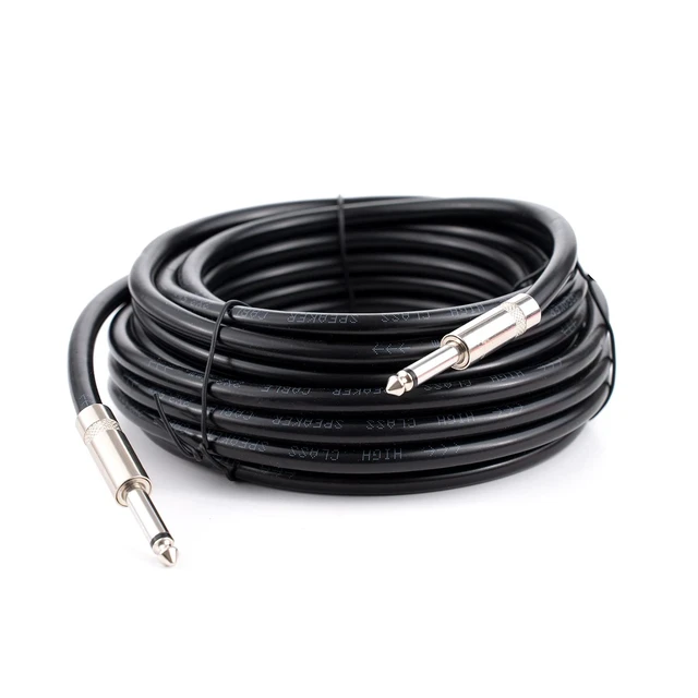 Alt view image 2 of 6 - 50 Feet 12AWG 1/4" to 1/4" Male Speaker Cables Stereo Audio Wires - 2 Pack Pure copper for clear sound, rugged jacket, secure locking. Perfect for stage, studio, DJ and PA