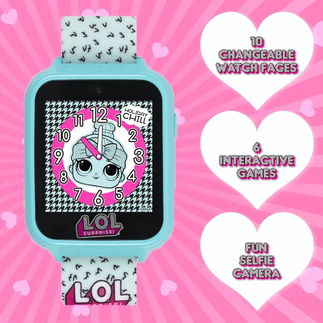 Alt view image 5 of 7 - Kids LOL Surprise Light Blue Educational Touchscreen Smart Watch Toy for Girls, Boys, Toddlers - Selfie Cam, Learning Games, Alarm, Calculator, Pedometer & More (Model: LOL4299AZ)