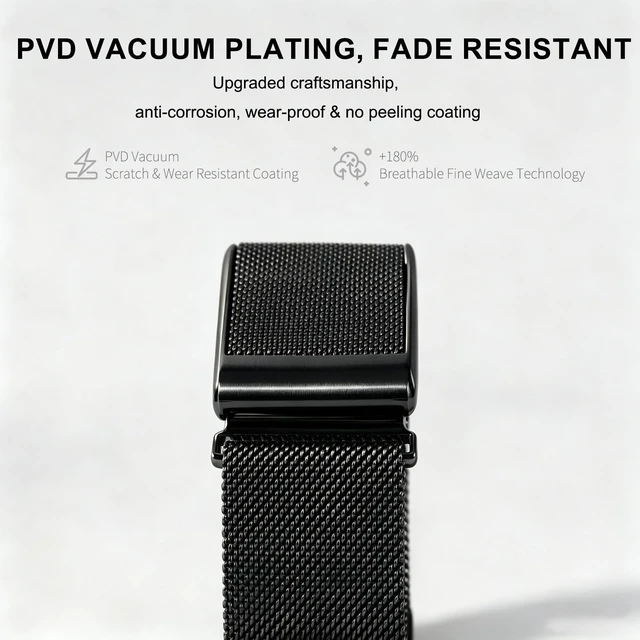 Alt view image 2 of 7 - Stainless Steel Milanese Loop Strap Compatible With Whoop 5.0