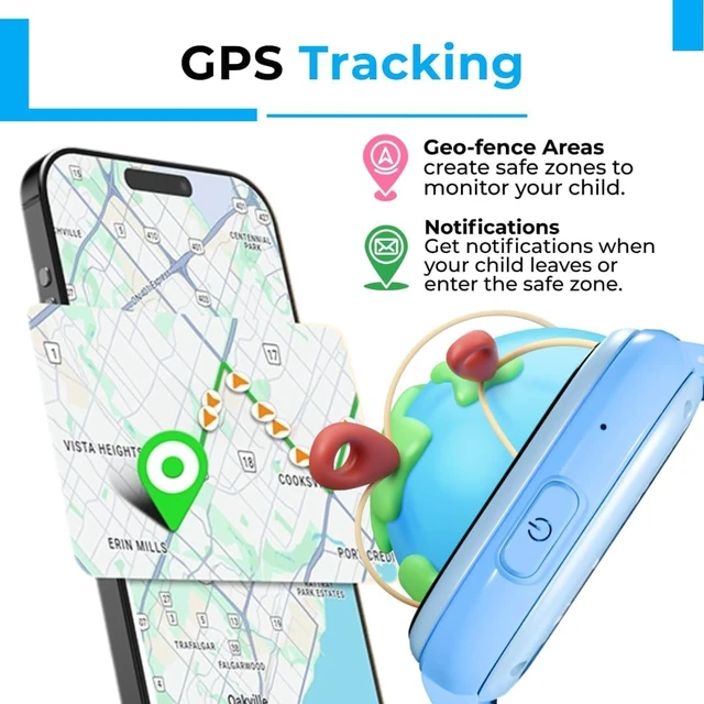 Alt view image 5 of 7 - Smart Watch for Kids with GPS Tracker, Audio & Video Calling, SOS Alerts, HD Camera, Fitness Tracker, Parental Controls, Kids Smart Watch for Boys & Girls, Subscription Required (Blue)