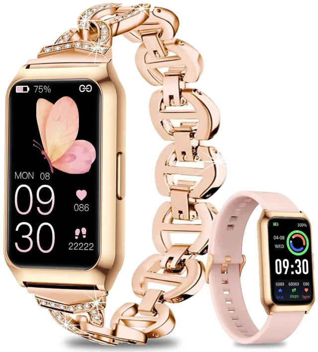 Main image of Smart Watch,Fitness Tracker Watch 7 Day+ Battery with Heart Rate/Step Counter/Calories/SPO2/Sleep Monitor,IP68 Fitness Smart Watches for Women (Rosegold, 1.47inch)