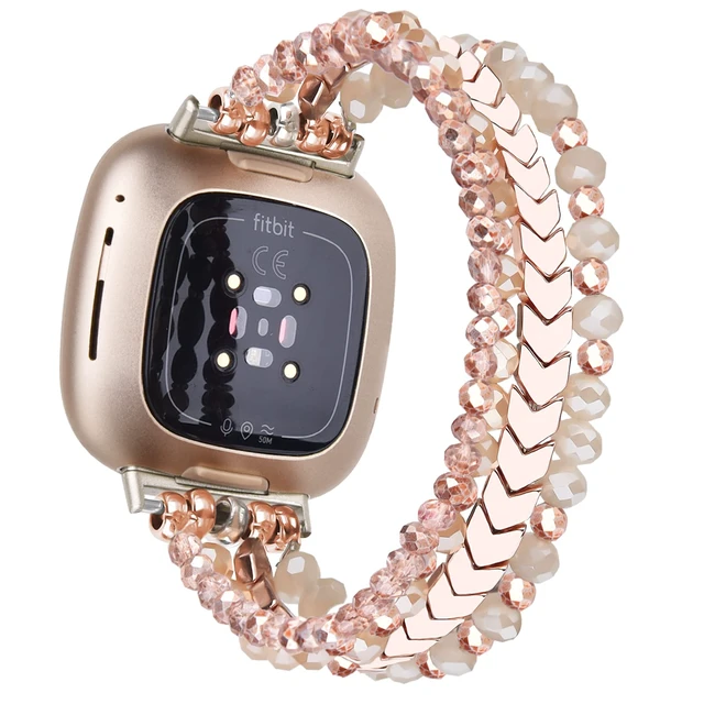 Alt view image 6 of 7 - Bracelet Compatible with Fitbit Versa 3/Versa 4 Bands/Fitbit Sense/Sense 2 Bands for Women